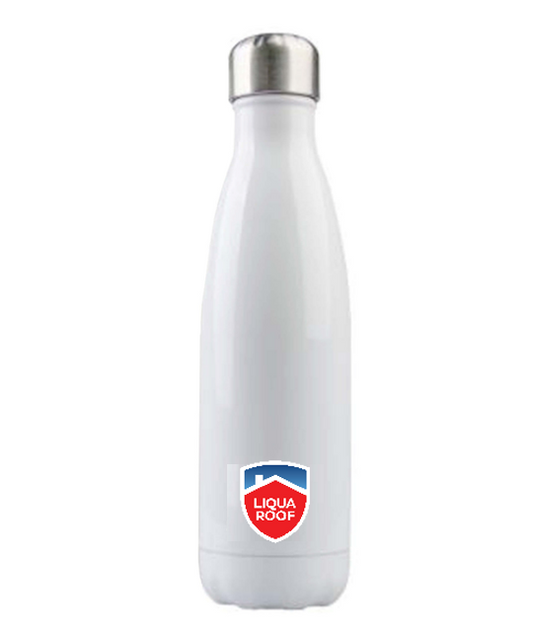 17oz. (500 ml) White Stainless Steel Water Bottle
