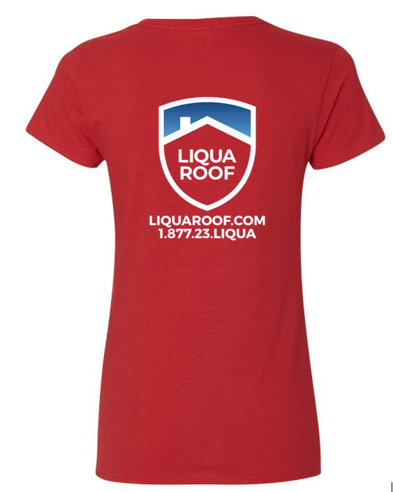 T-Shirt 100% Cotton Heavy Duty Liqua-Roof Red