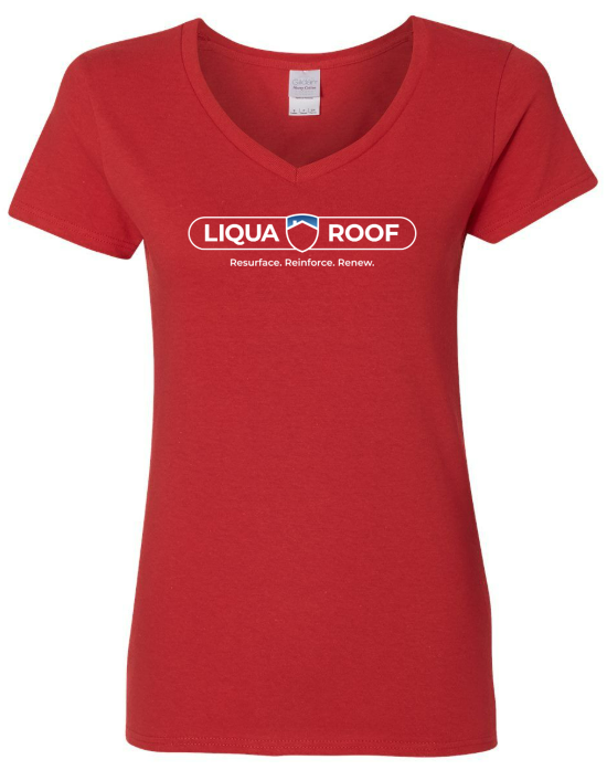 T-Shirt 100% Cotton Heavy Duty Liqua-Roof Red